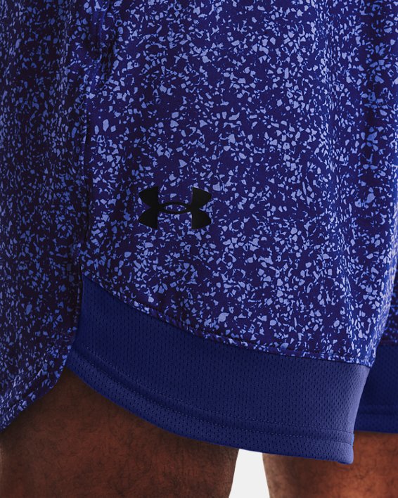 Men's UA Train Stretch Printed Shorts, Blue, pdpMainDesktop image number 3
